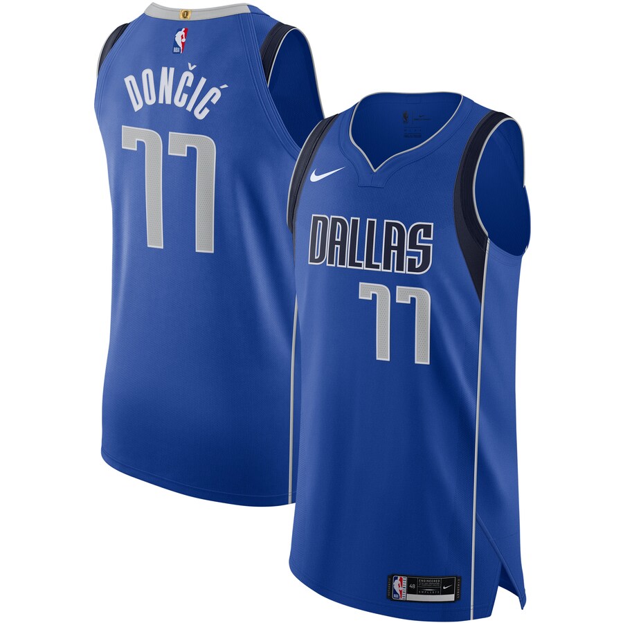 Men's Dallas Mavericks Luka Don?i? Nike Blue Authentic Jersey - Icon Edition - Puhuasuan