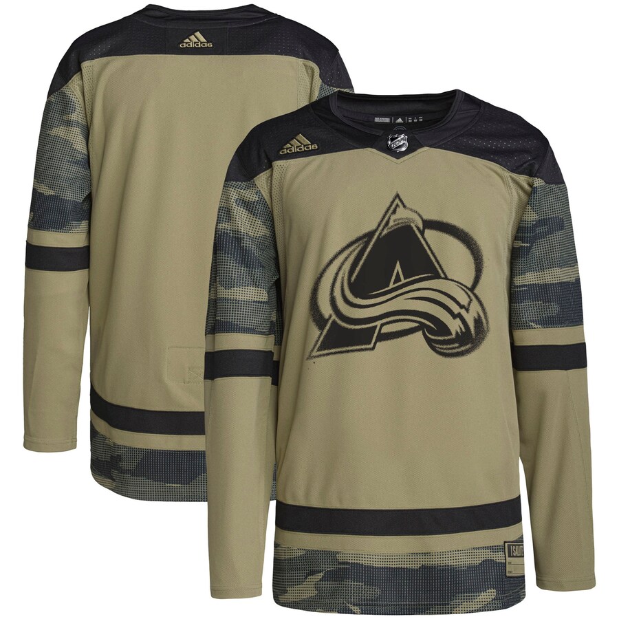 Men's Colorado Avalanche adidas Camo Military Appreciation Team Authentic Practice Jersey - Puhuasuan