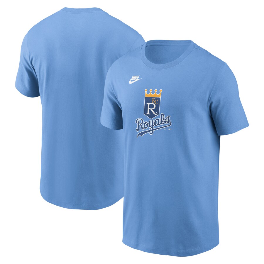 Men's Kansas City Royals Nike Light Blue Cooperstown Collection Team Logo T-Shirt - Puhuasuan
