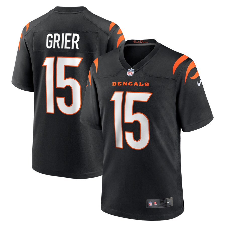 Men's Cincinnati Bengals Will Grier Nike  Black Team Game Jersey - Puhuasuan