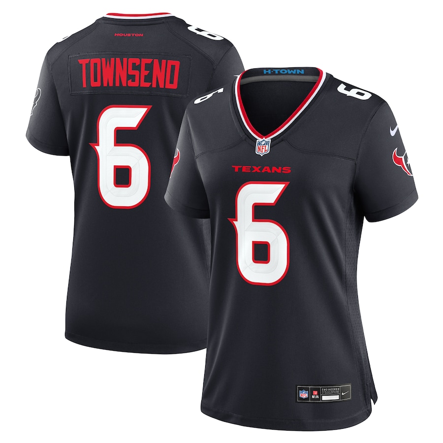 Women's Houston Texans Tommy Townsend Nike Navy Team Game Jersey - Puhuasuan
