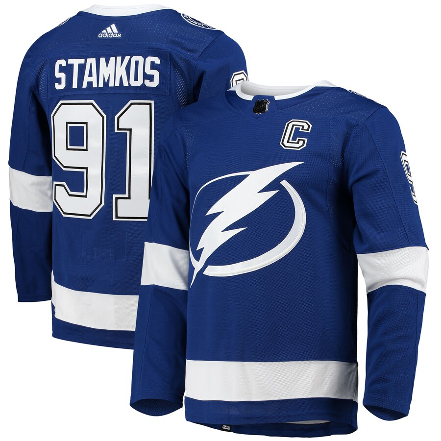 Men's Tampa Bay Lightning Steven Stamkos adidas Blue Home Primegreen Authentic Pro Player Jersey - Puhuasuan