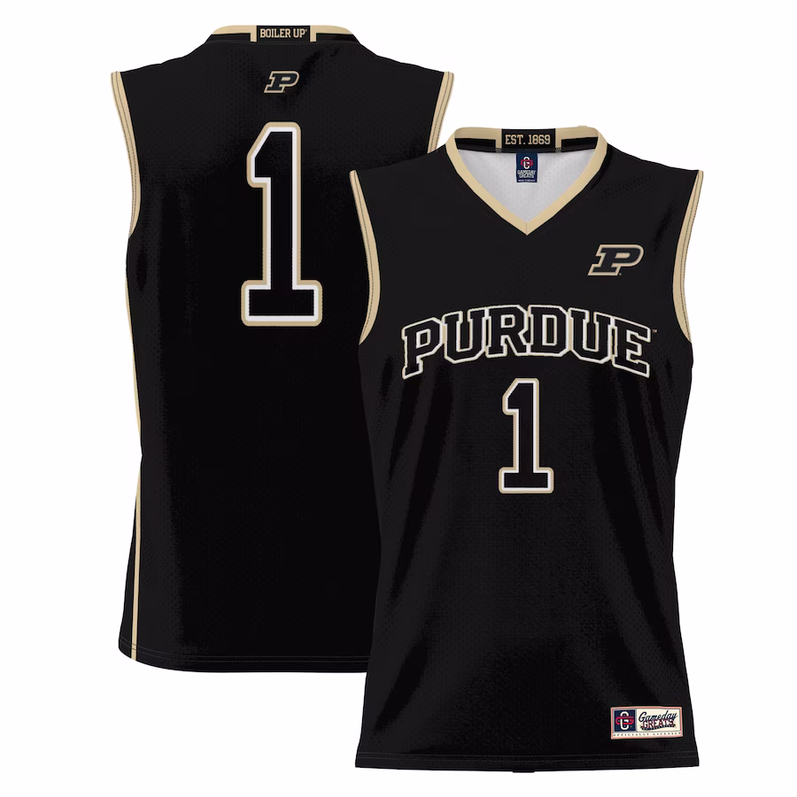 #1  Purdue Boilermakers GameDay Greats  Lightweight Basketball Jersey - Black - Puhuasuan