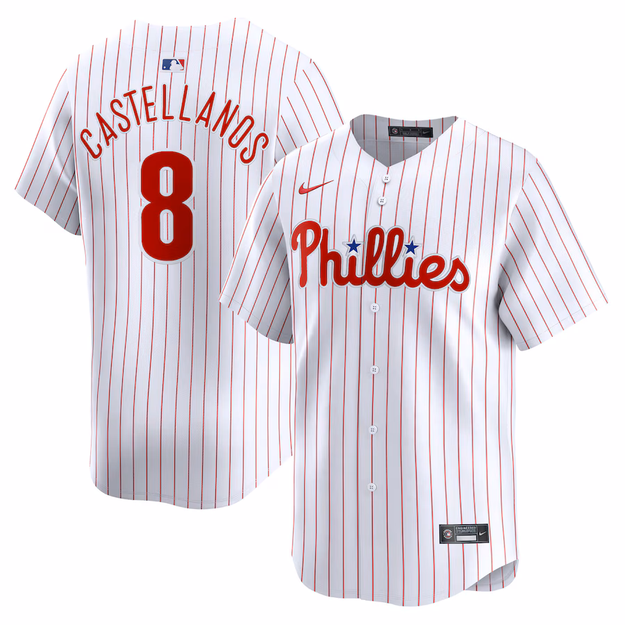 Men's Philadelphia Phillies Nick Castellanos Nike White Home Limited Player Jersey - Puhuasuan
