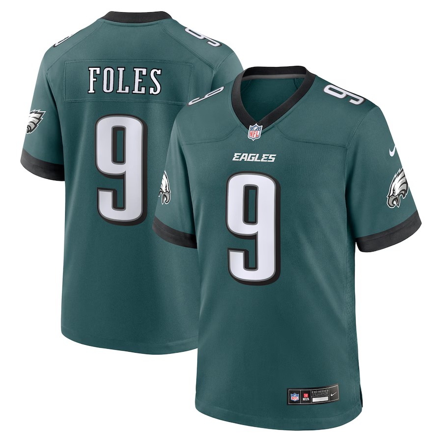 Men's Philadelphia Eagles Nick Foles Nike Midnight Green Team Retired Player Game Jersey - Puhuasuan