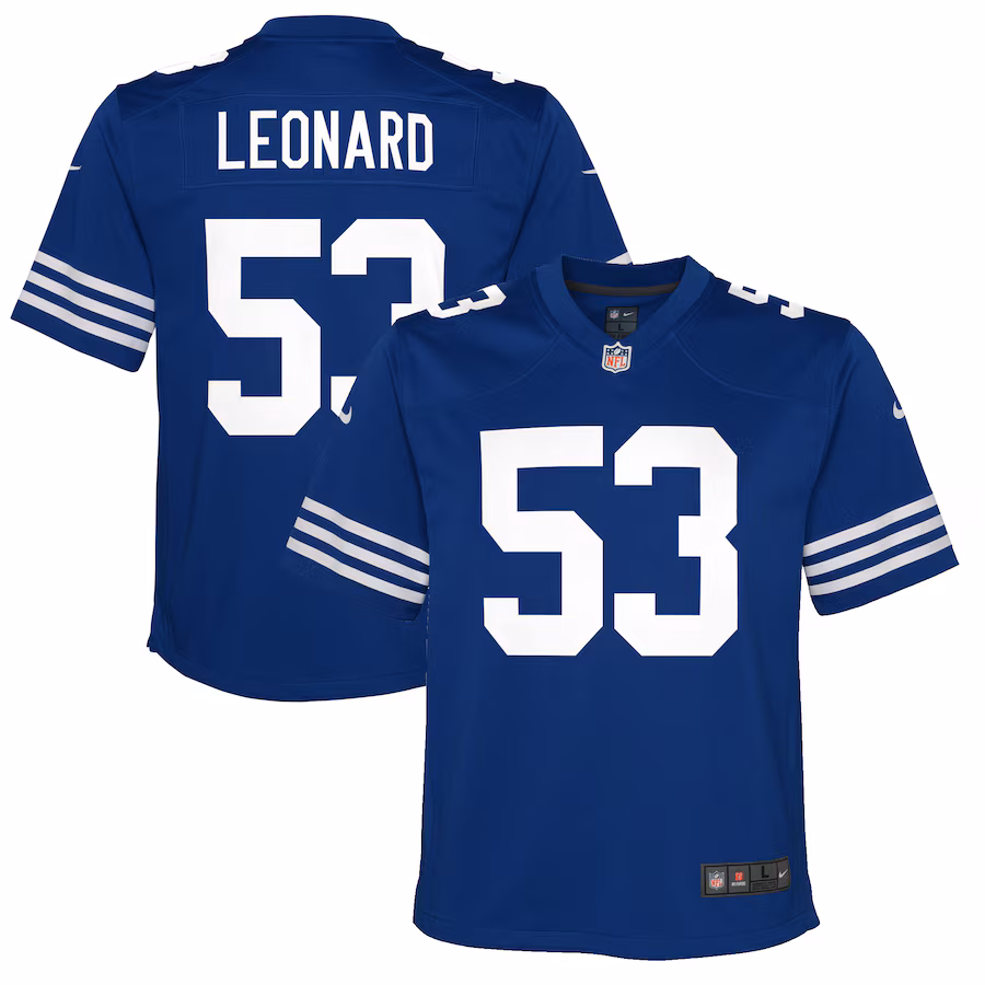 Youth Indianapolis Colts Shaquille Leonard Nike Royal Game Jersey - Puhuasuan