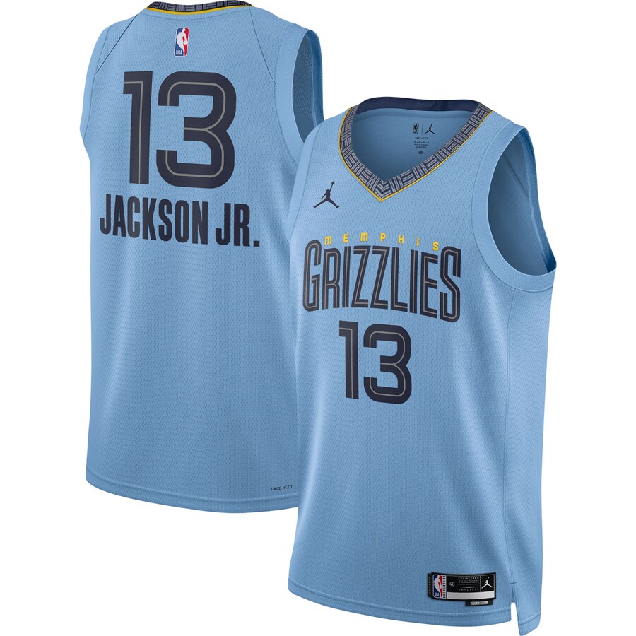 Unisex Memphis Grizzlies Jaren Jackson Jr. Jordan Brand Light Blue Swingman Jersey - Statement Edition - Puhuasuan