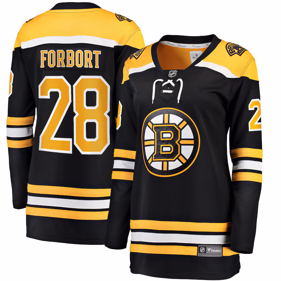 Women's Boston Bruins Derek Forbort Fanatics Black Home Breakaway Player Jersey - Puhuasuan