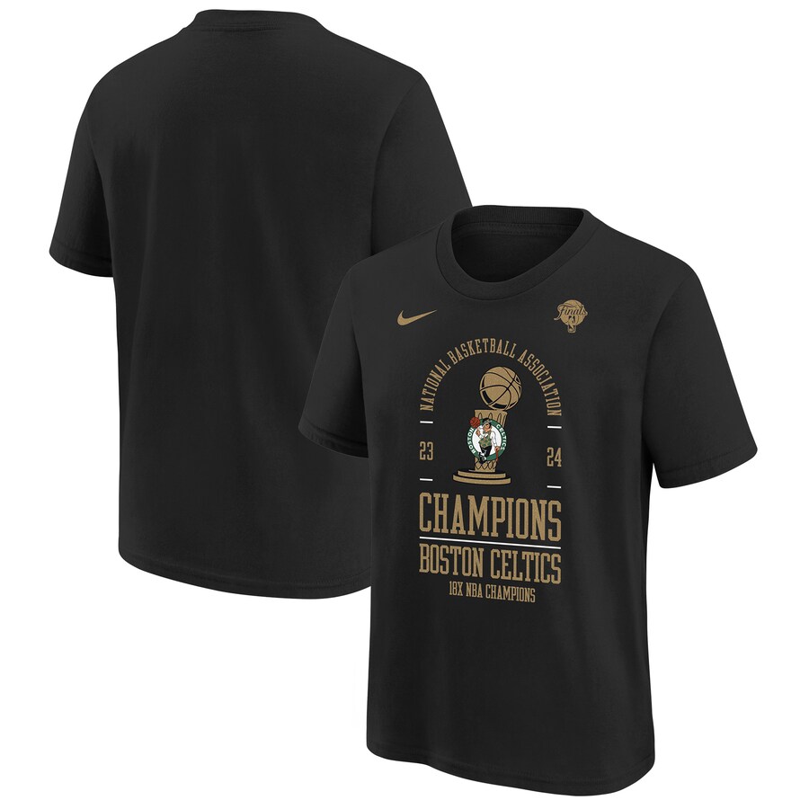Youth Boston Celtics Nike Black 18-Time NBA Finals Champions Locker Room T-Shirt - Puhuasuan