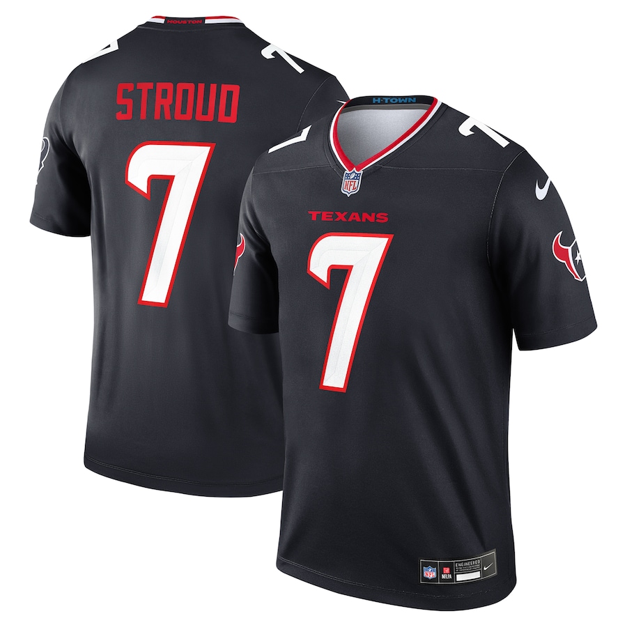 Men's Houston Texans C.J. Stroud Nike Navy Team Legend Player Performance Top - Puhuasuan