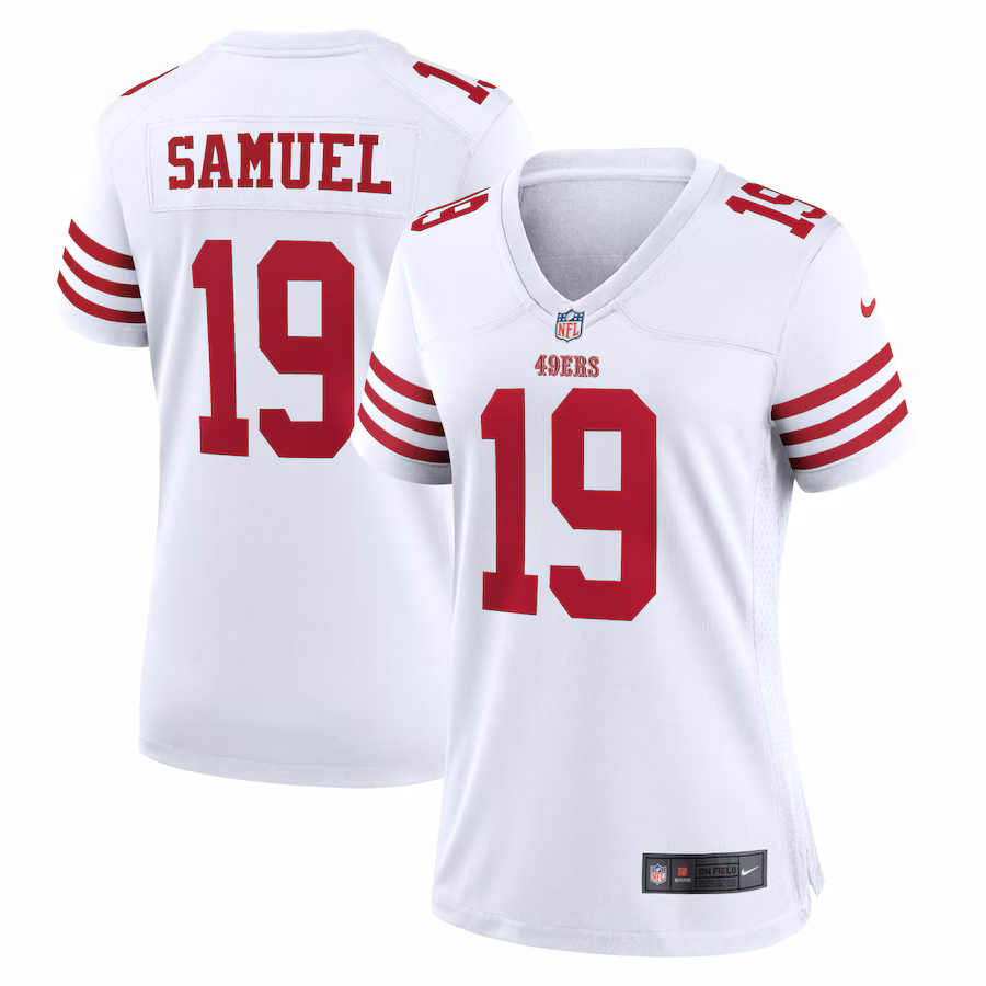 Women's San Francisco 49ers Deebo Samuel Nike White Player Jersey - Puhuasuan