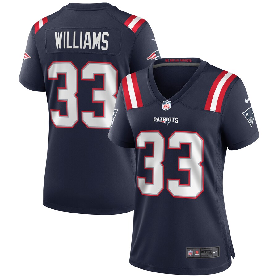 Women's New England Patriots Joejuan Williams Nike Navy Game Jersey - Puhuasuan