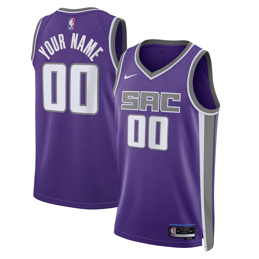 Unisex Sacramento Kings Nike Purple Swingman Custom Jersey - Icon Edition - Puhuasuan