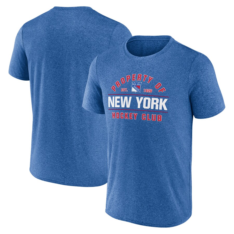 Men's New York Rangers Fanatics Heather Blue Property Of T-Shirt - Puhuasuan