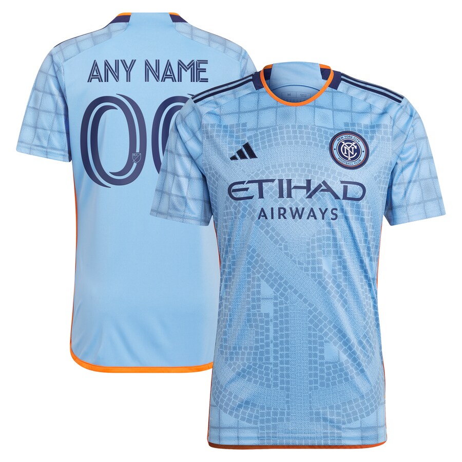 Men's New York City FC adidas Light Blue 2023 The Interboro Kit Replica Custom Jersey - Puhuasuan