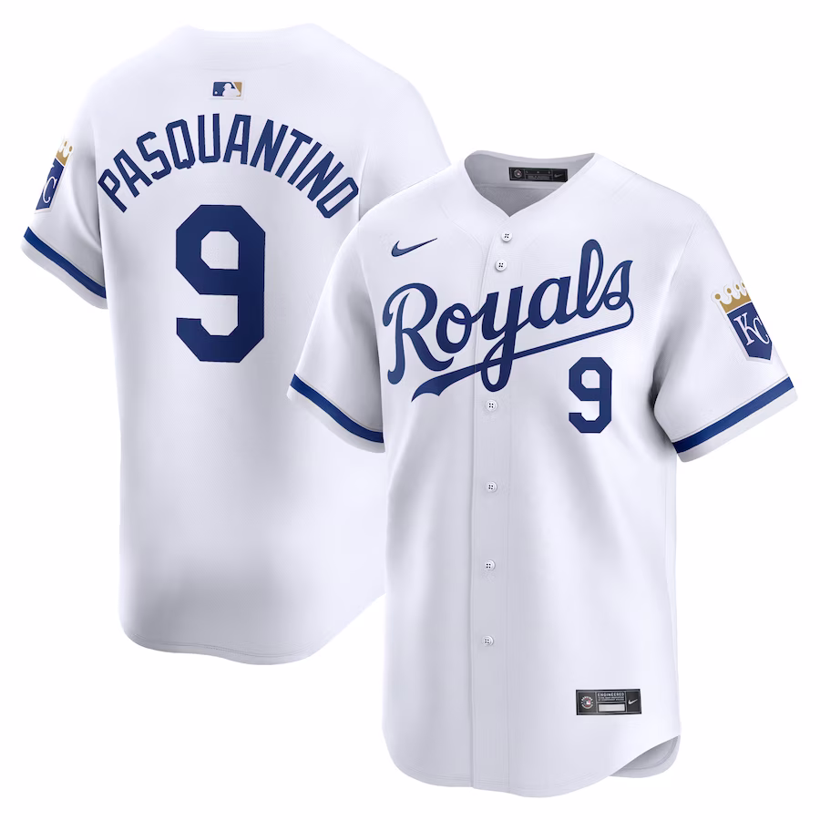 Men's Kansas City Royals Vinnie Pasquantino Nike White Home Limited Player Jersey - Puhuasuan