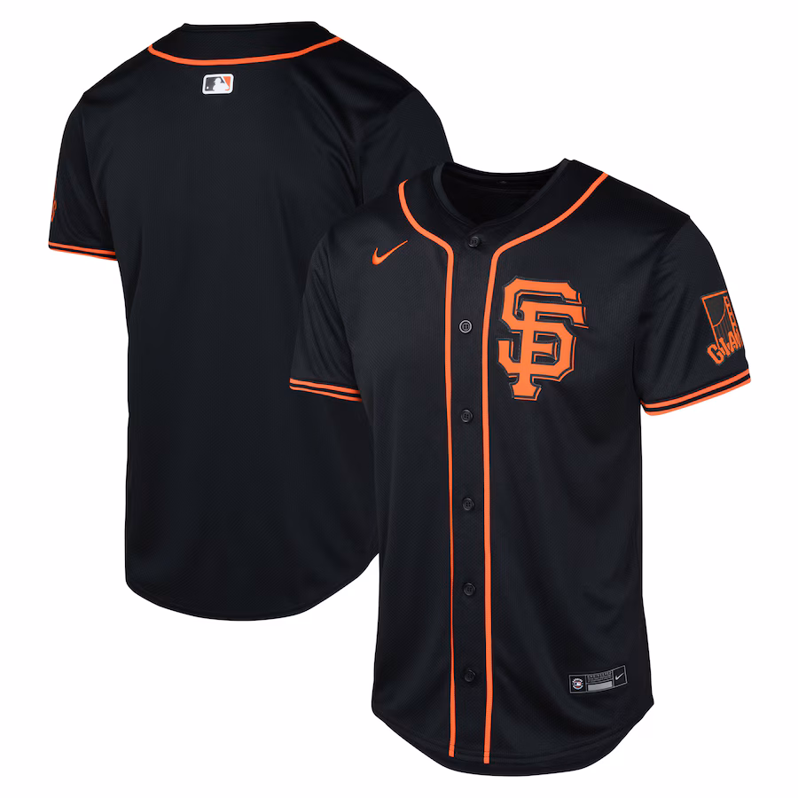 Youth San Francisco Giants Nike Black Alternate Limited Jersey - Puhuasuan