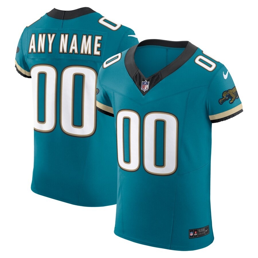 Men's Jacksonville Jaguars Nike Teal Alternate Vapor F.U.S.E. Elite Custom Jersey - Puhuasuan
