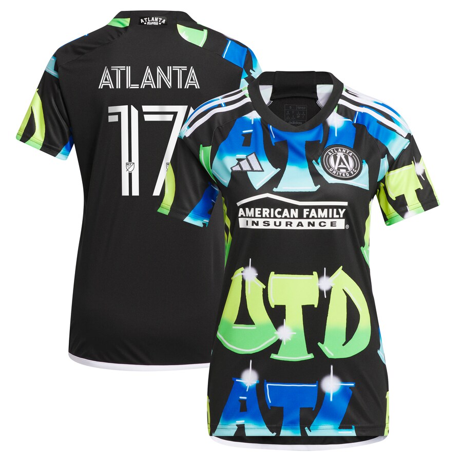 Women's Atlanta United FC Atlanta Supporters adidas Black 2023 The 404 Replica Player Jersey - Puhuasuan