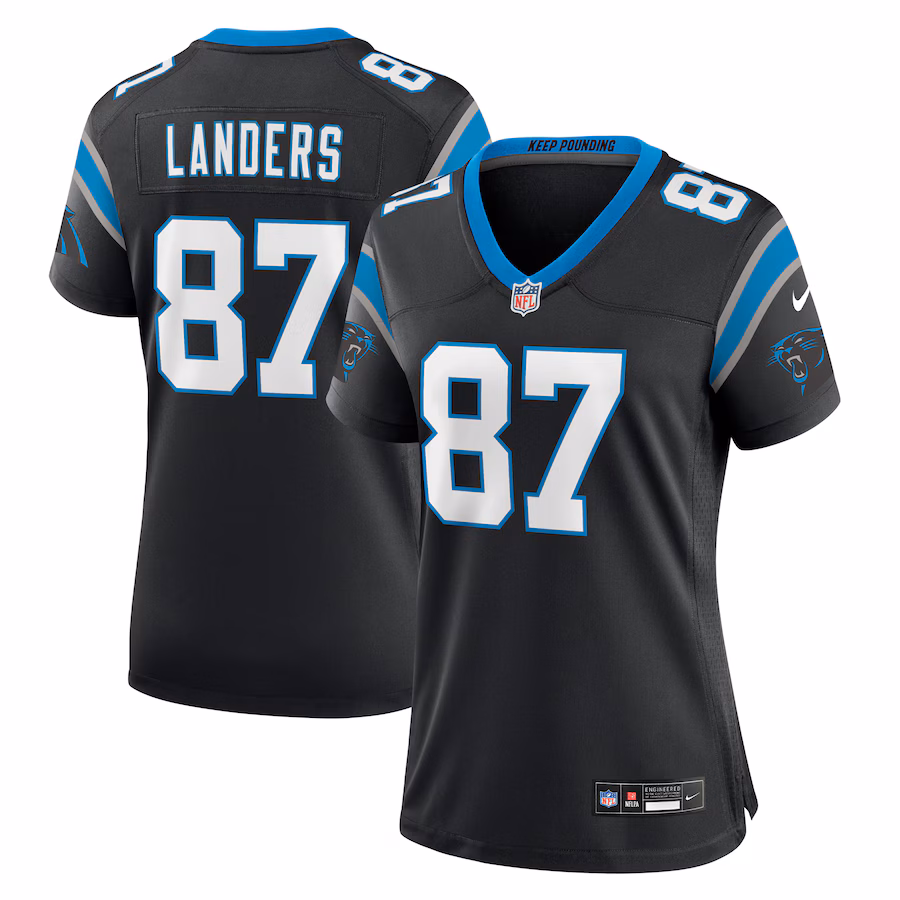 Women's Carolina Panthers Matt Landers Nike  Black  Game Jersey - Puhuasuan
