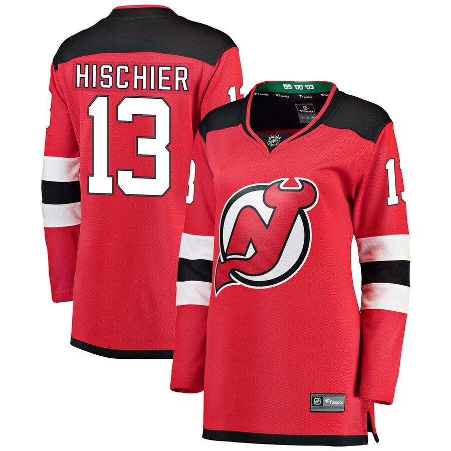 Women's New Jersey Devils Nico Hischier Fanatics Branded Red Breakaway Home Player Jersey - Puhuasuan