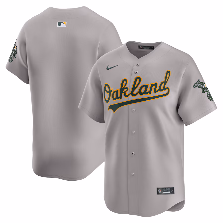 Men's Oakland Athletics  Nike Gray Away Limited Jersey - Puhuasuan