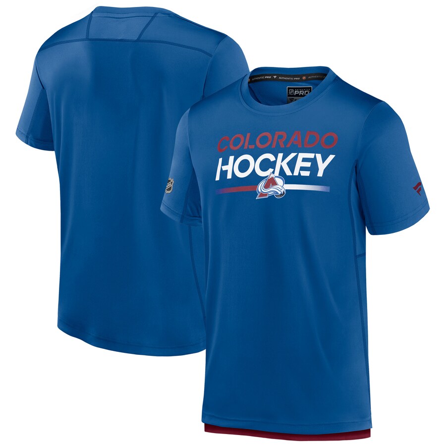 Men's Colorado Avalanche Fanatics Blue Tech T-Shirt - Puhuasuan