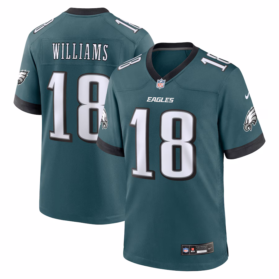 Men's Philadelphia Eagles Avery Williams Nike Midnight Green Team Game Jersey - Puhuasuan