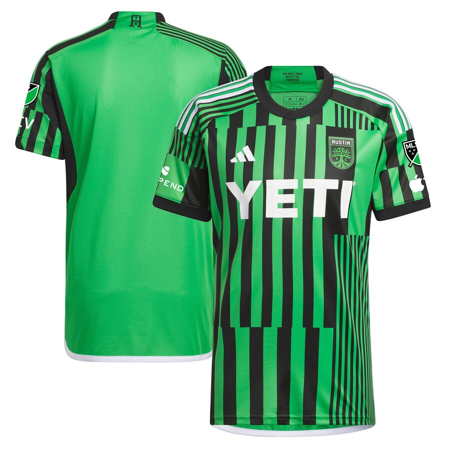Men's Austin FC adidas Green 2023 Las Voces Kit Authentic Jersey - Puhuasuan