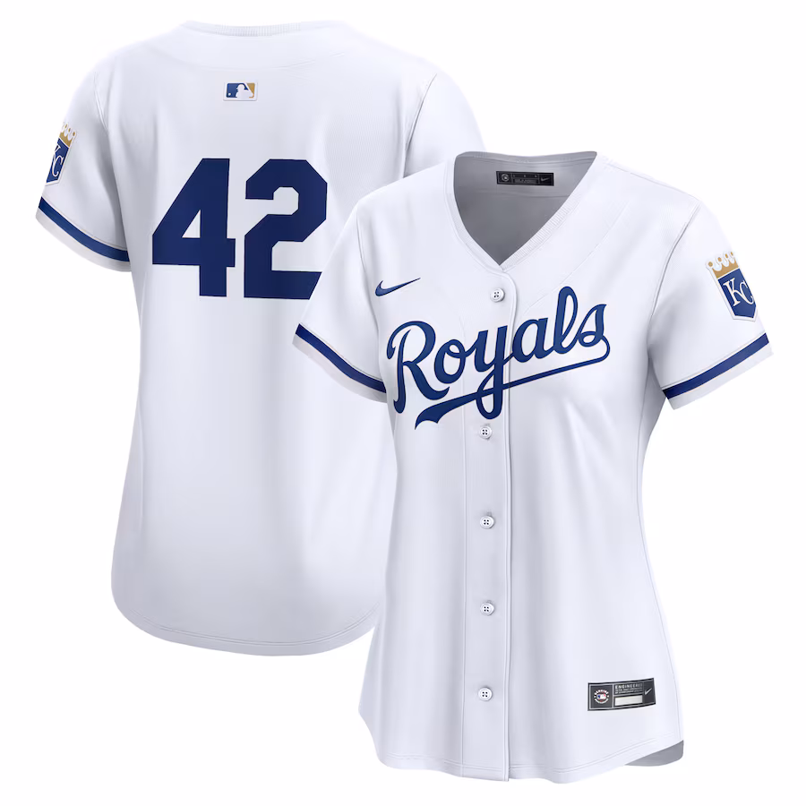 Women's Kansas City Royals  Nike White 2024 Jackie Robinson Day Home Limited Jersey - Puhuasuan