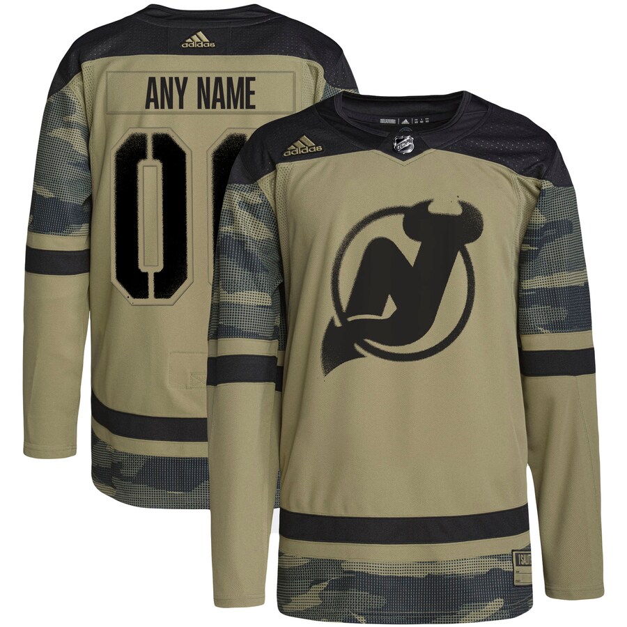Men's New Jersey Devils adidas Camo Military Appreciation Team Authentic Custom Practice Jersey - Puhuasuan
