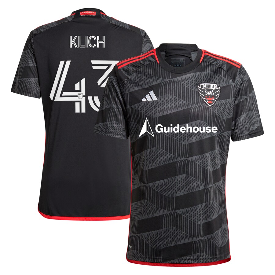 Men's D.C. United Mateusz Klich adidas Black 2024 The Icon Kit Replica Player Jersey - Puhuasuan
