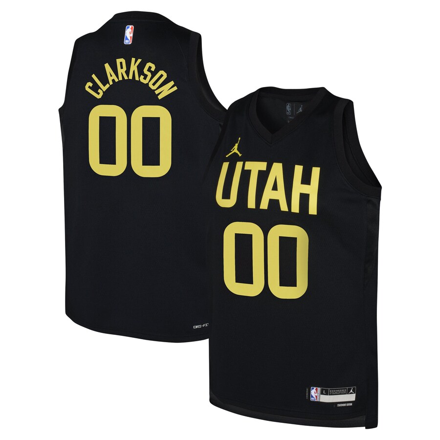 Youth Utah Jazz Jordan Clarkson Jordan Brand Black Swingman Jersey - Statement Edition - Puhuasuan