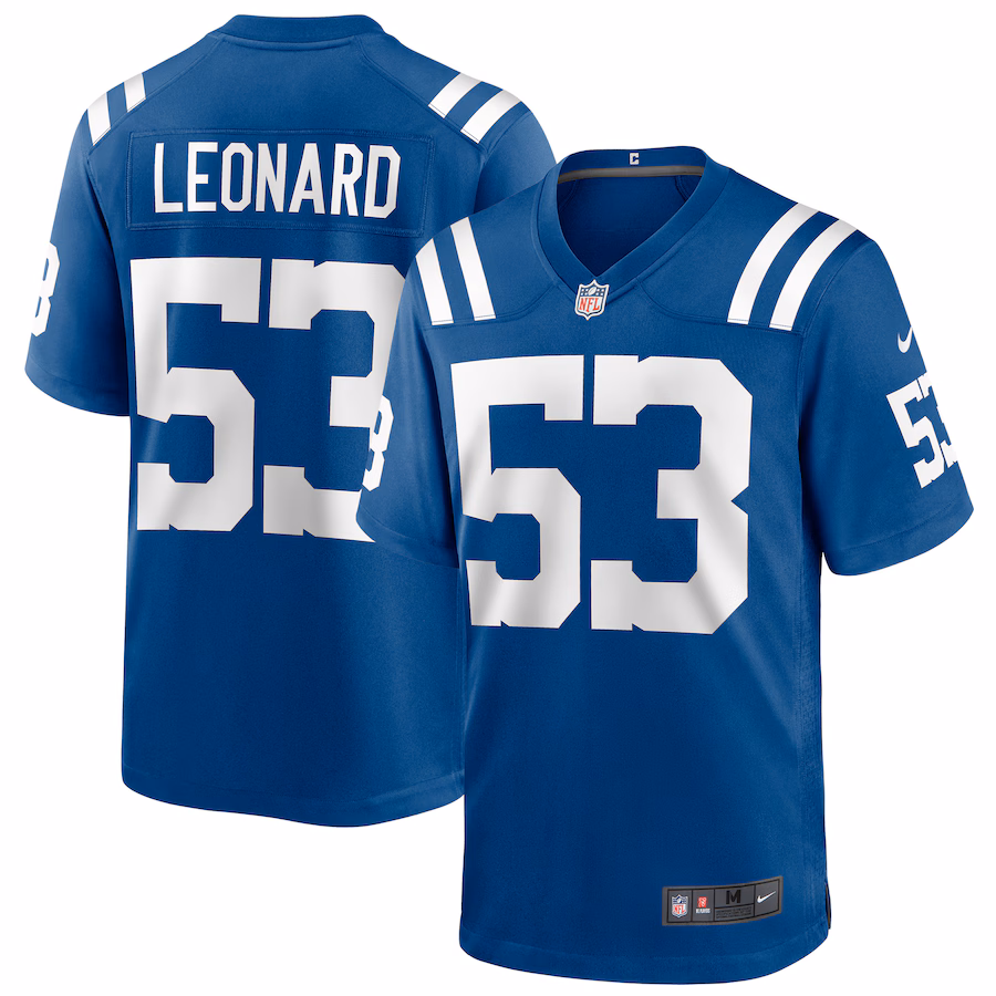 Men's Indianapolis Colts Shaquille Leonard Nike Royal Game Player Jersey - Puhuasuan