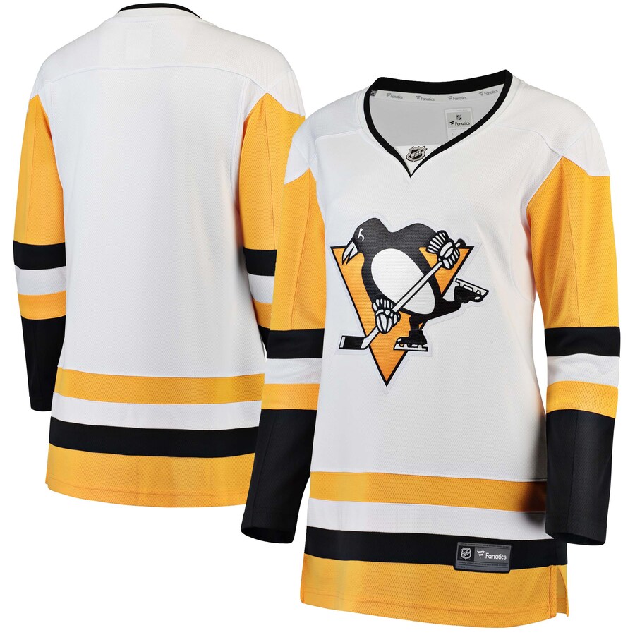 Women's Pittsburgh Penguins Fanatics Branded White Away Breakaway Jersey - Puhuasuan