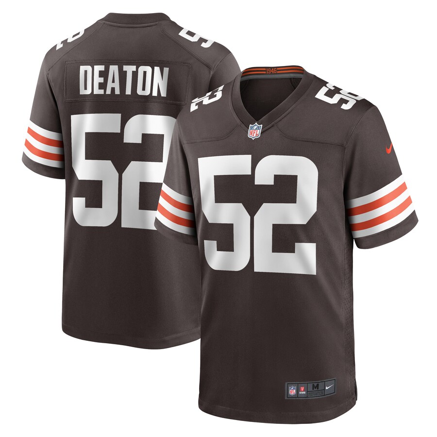 Men's Cleveland Browns Dawson Deaton Nike Brown Game Player Jersey - Puhuasuan