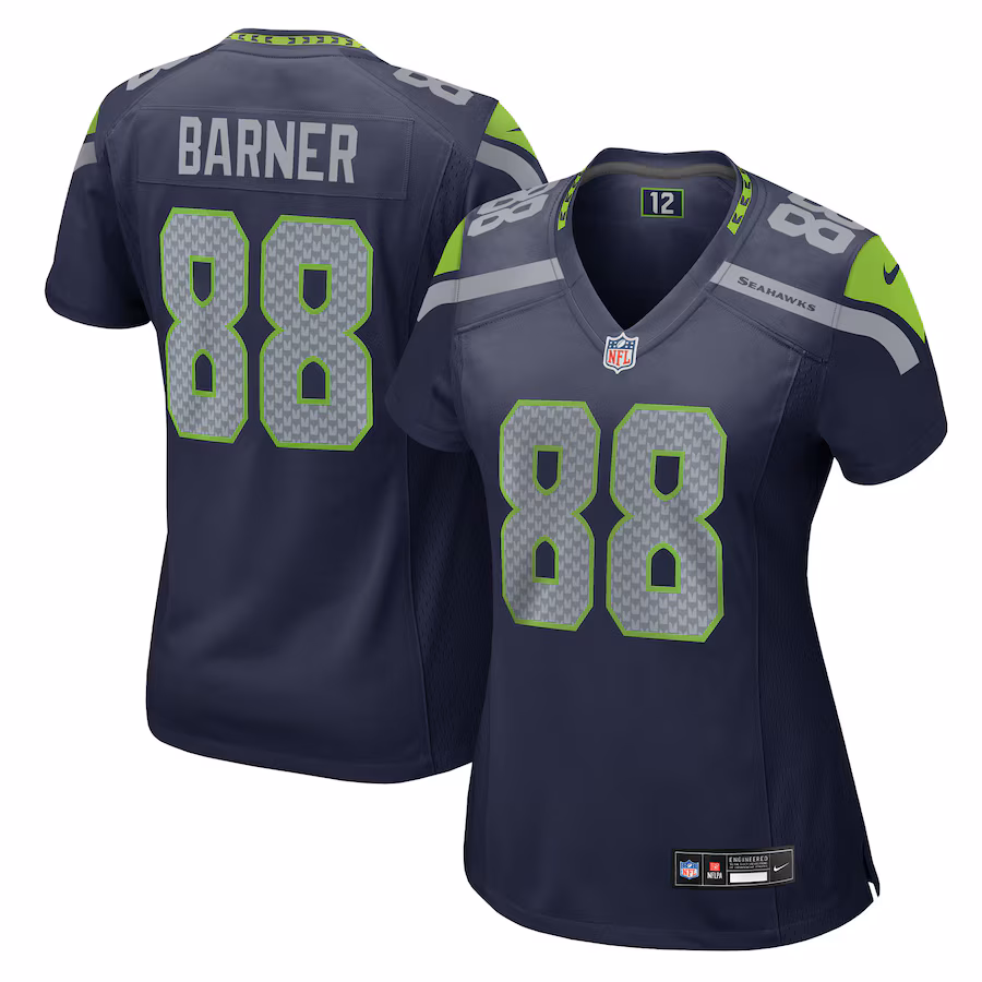 Women's Seattle Seahawks A.J. Barner Nike Navy Team Game Jersey - Puhuasuan