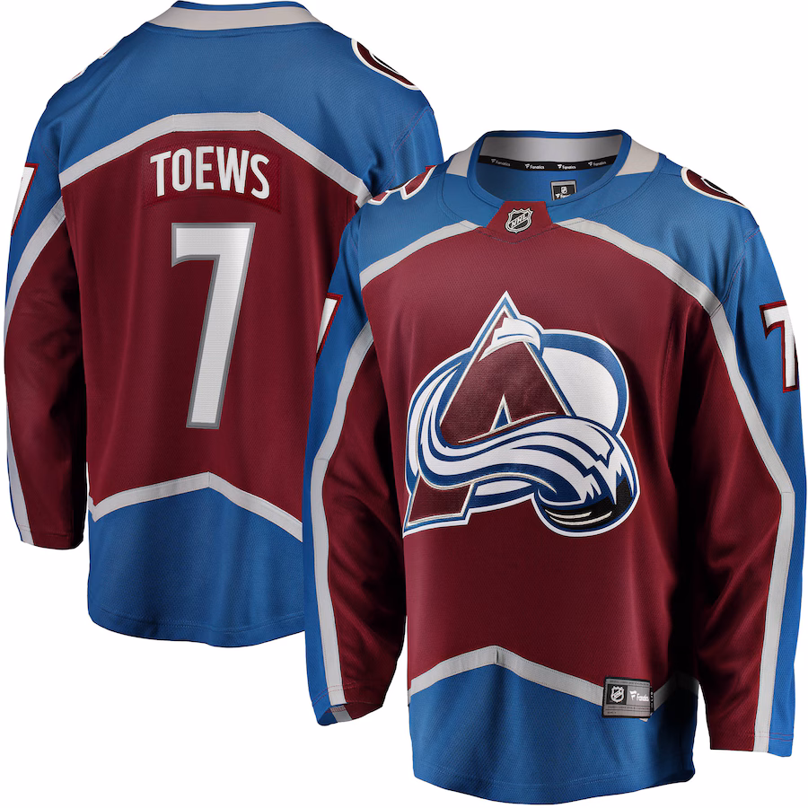 Men's Colorado Avalanche Devon Toews Fanatics Burgundy Home Breakaway Player Jersey - Puhuasuan