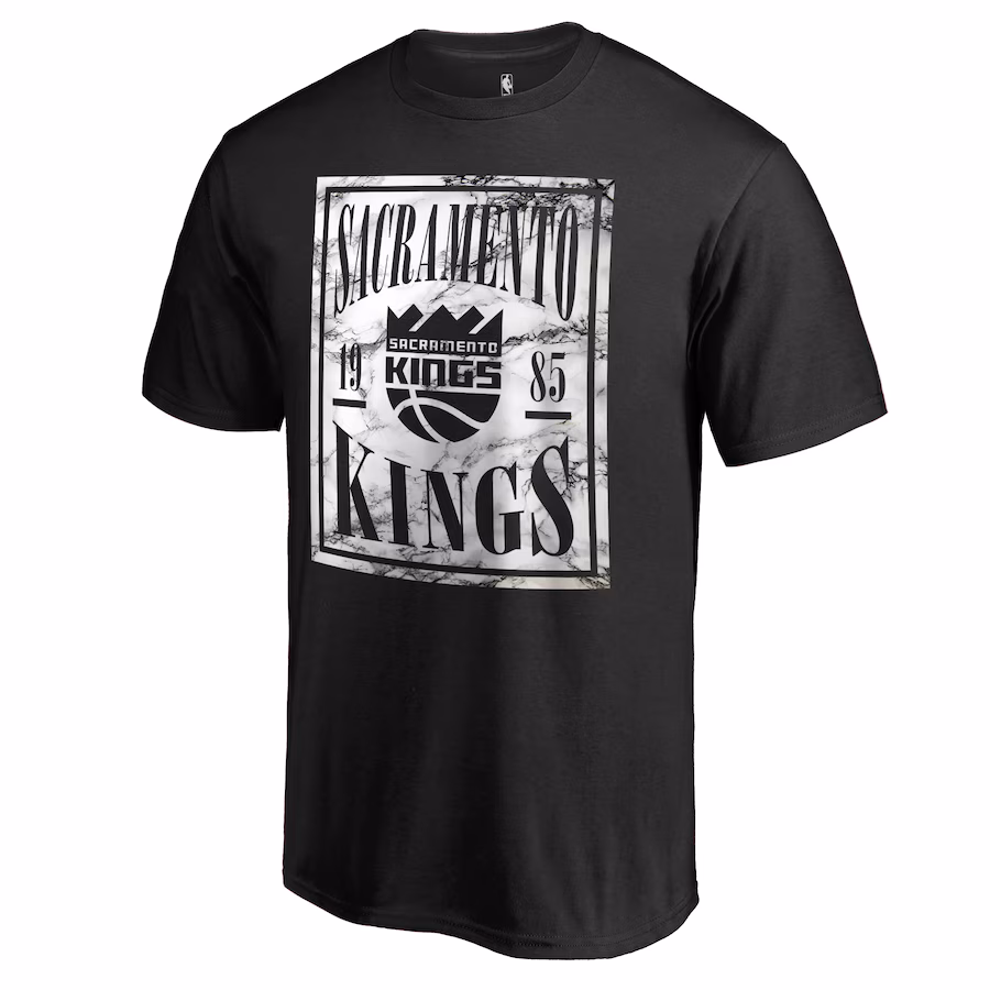Men's Sacramento Kings Black Court Vision T-Shirt - Puhuasuan