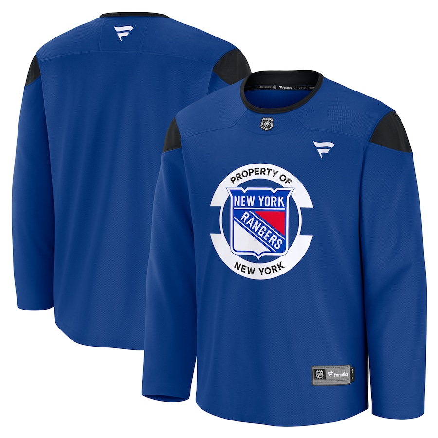 Men's New York Rangers Fanatics Blue Team Practice Jersey - Puhuasuan