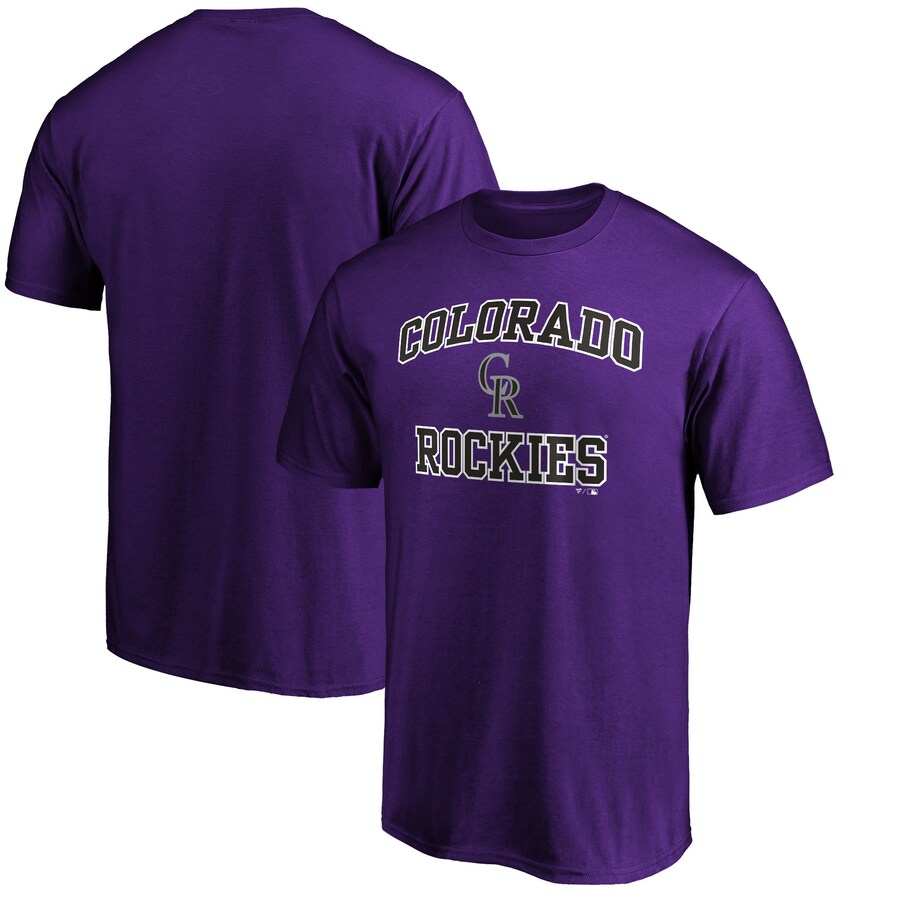 Men's Colorado Rockies Purple Heart & Soul T-Shirt - Puhuasuan