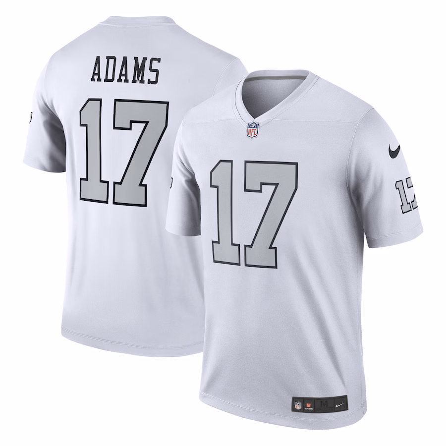 Men's Las Vegas Raiders Davante Adams Nike White Alternate Legend Player Performance Top - Puhuasuan