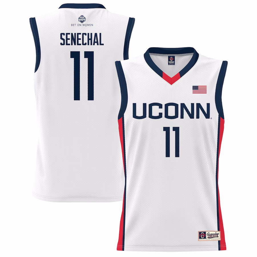 Lou Lopez-Senechal UConn Huskies GameDay Greats Youth Lightweight Basketball Alumni Jersey - White - Puhuasuan