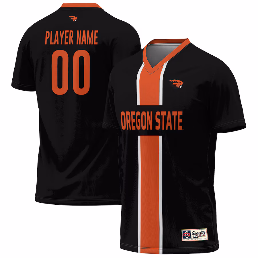 Oregon State Beavers GameDay Greats Youth Lightweight Pick-A-Player NIL Men's Soccer Jersey - Black - Puhuasuan