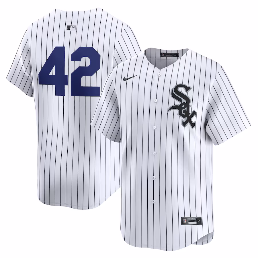 Men's Chicago White Sox  Nike White 2024 Jackie Robinson Day Home Limited Jersey - Puhuasuan