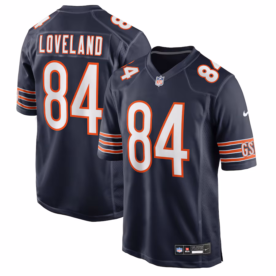 Men's Chicago Bears Colston Loveland Nike Navy 2025 NFL Draft First Round Pick Game Jersey - Puhuasuan
