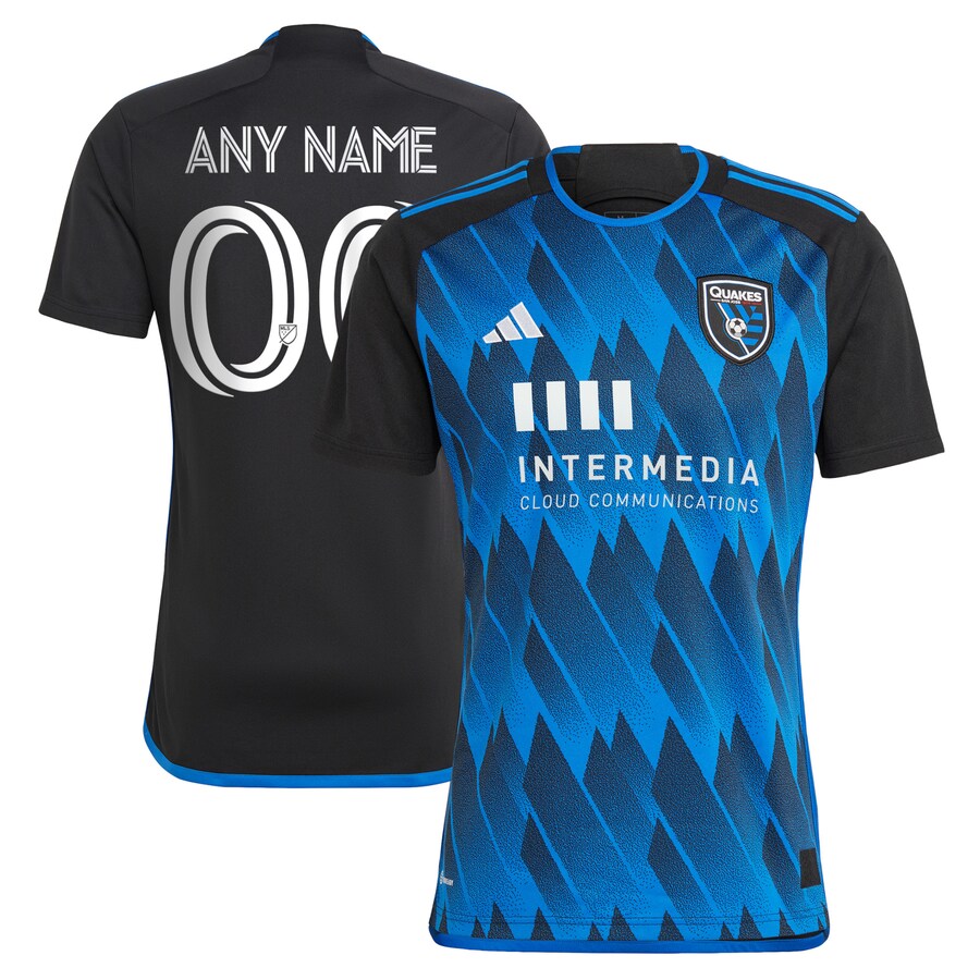 Men's San Jose Earthquakes adidas Blue 2023 Active Fault Jersey Replica Custom Jersey - Puhuasuan