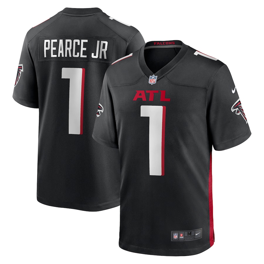 Men's Atlanta Falcons James Pearce Jr. Nike Black 2025 NFL Draft First Round Pick Game Player Jersey - Puhuasuan