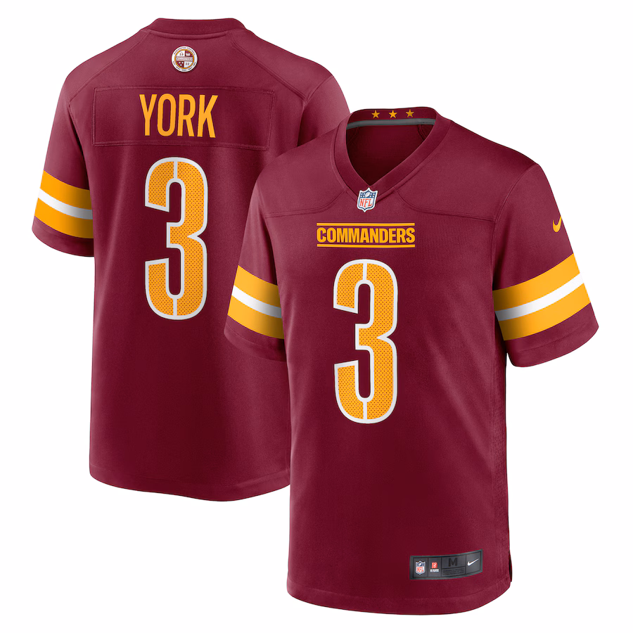 Men's Washington Commanders Cade York Nike Burgundy Game Jersey - Puhuasuan