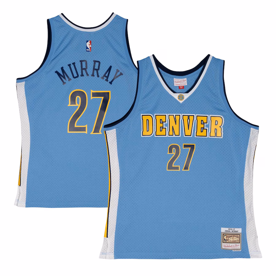 Men's Denver Nuggets Jamal Murray Mitchell & Ness Powder Blue 2016/17 Throwback Swingman Jersey - Puhuasuan